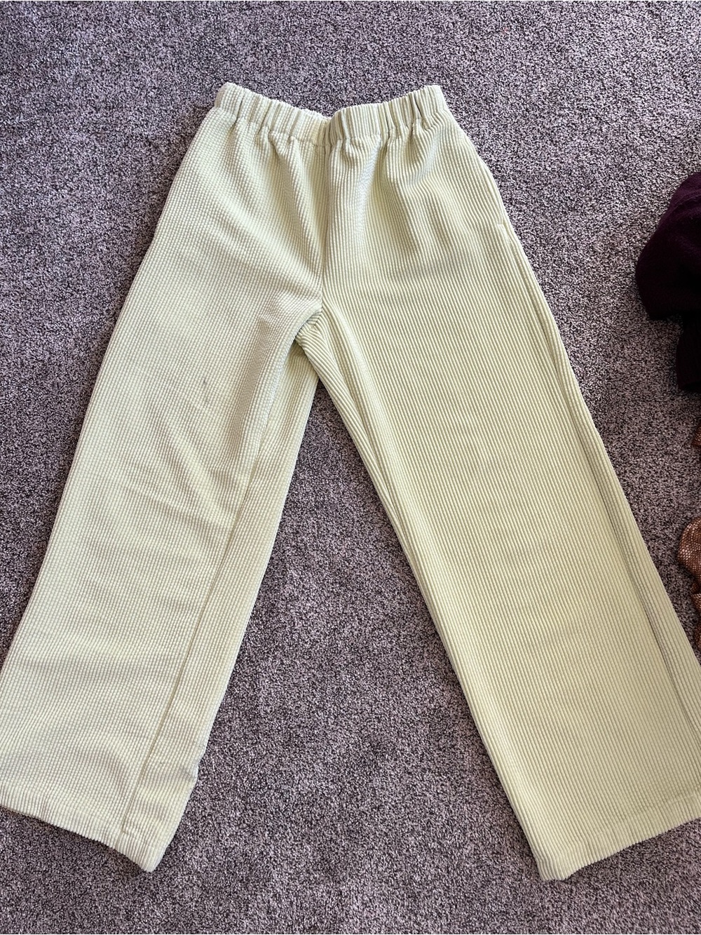 BDG Pale Green Wide Leg Ribbed Pants